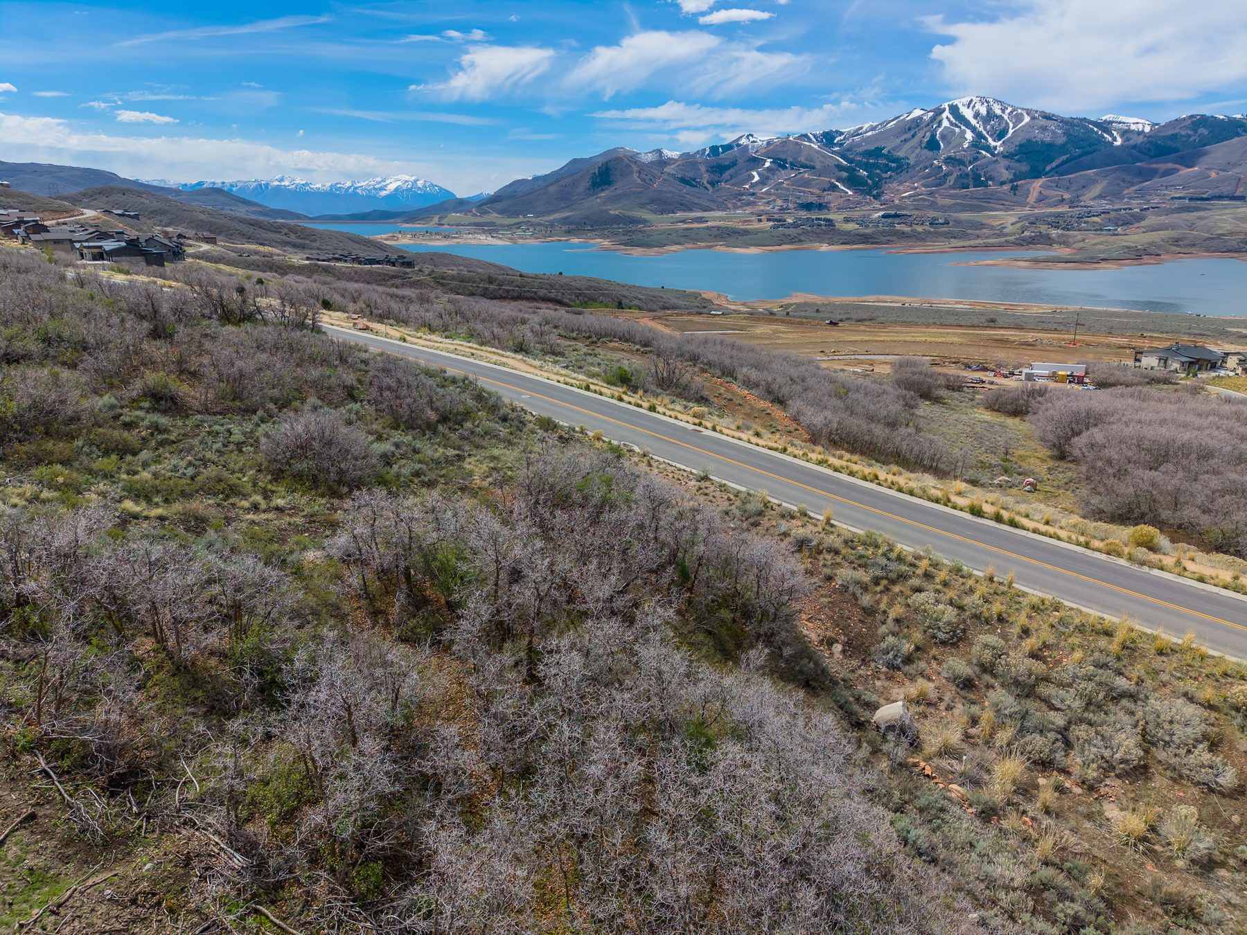 Jordanelle Reservoir and Deer Valley views from 11422 N Shoreline Drive lot in Hideout Utah